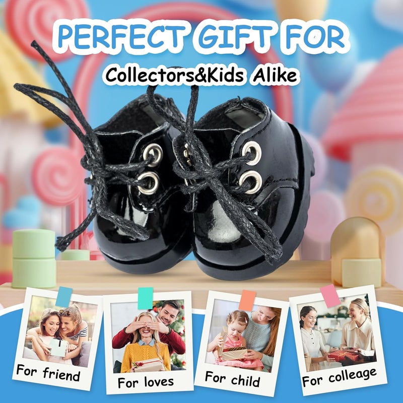 KIYEREE Store Lububu Shoes, 2025 Mini Shoes for 17cm Lububu Doll Accessories,Doll Shoes for Lububu Dress Up Decoration Accessories(Black) - Image 3
